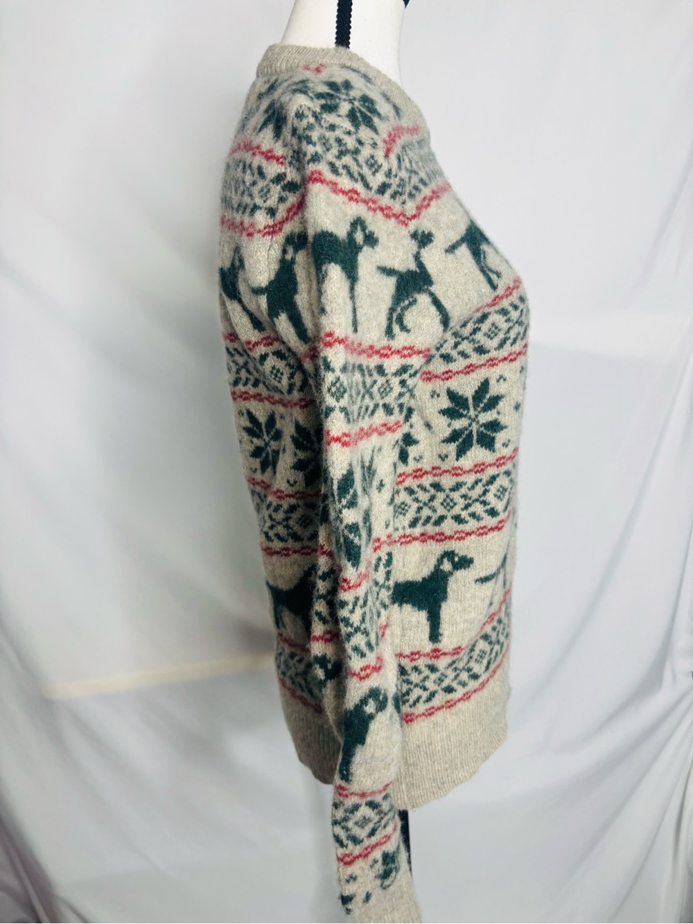 J Crew Fair Isle 100% wool Dog Sweater - Picture 4 of 7